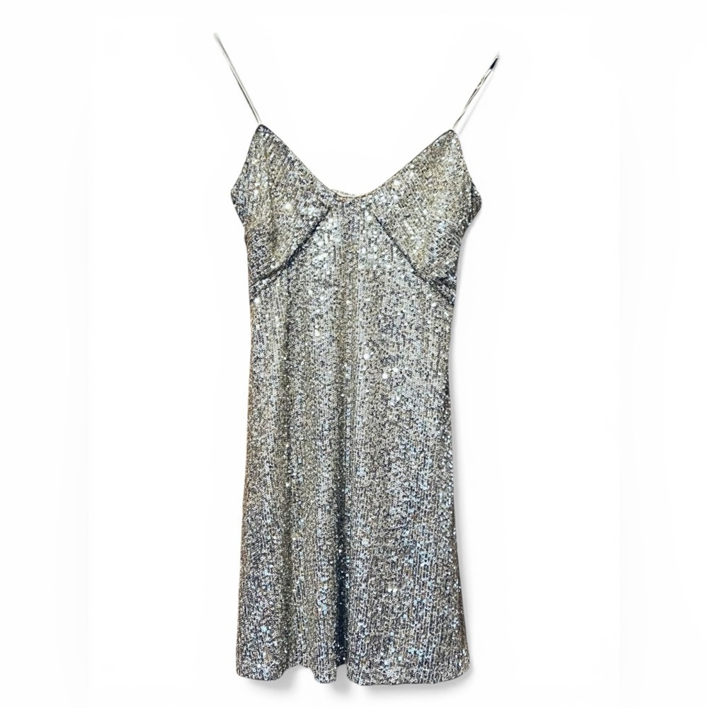 Mi Ami Gold Sequin Mini Dress – XS
